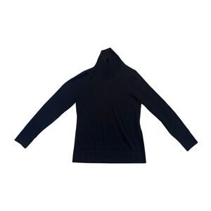 Men S Saba Extrafine 100% Merino Wool Black Sweater Pullover Long Sleeved